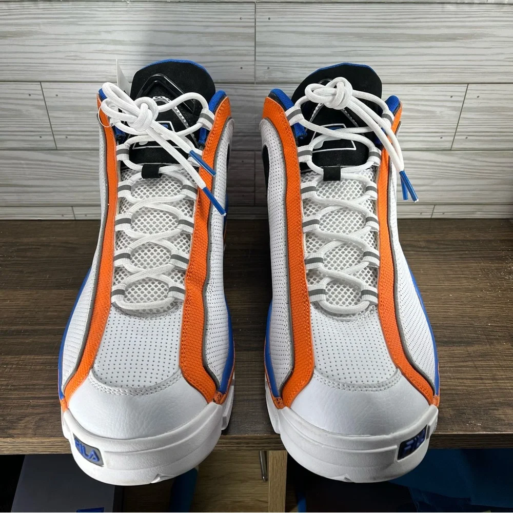 Fila Grant Hill 2 Men’s White Blue Orange Shoes - Men’s Size 15 - Picture 5 of 9